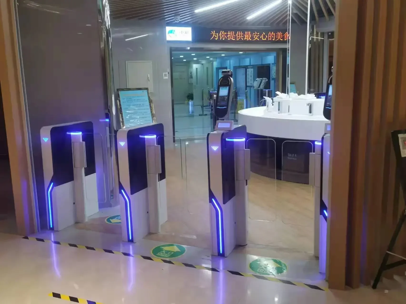 بوابة السرعة الأوتوماتيكية Swing Fastlane Speedgates Ecurity Turnstile مع التخصيص المتاحة لصالة الألعاب الرياضية
