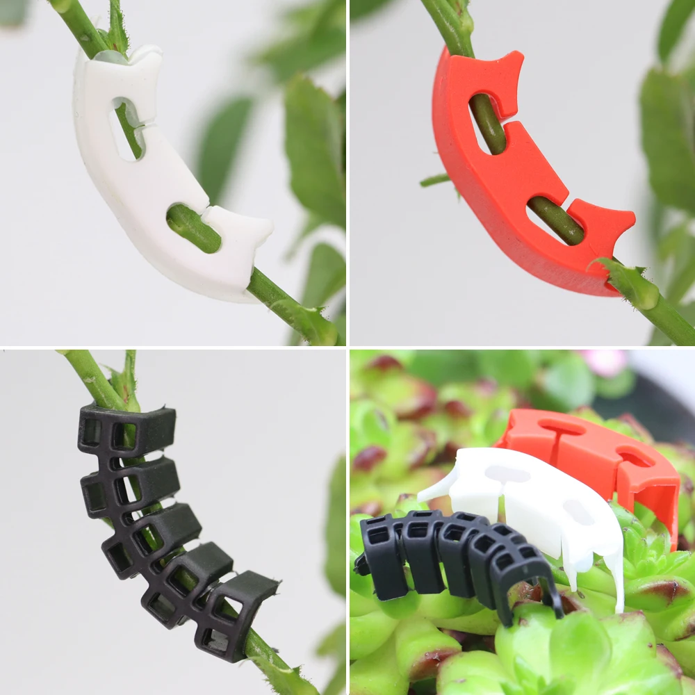 Plastic Tomato Branches Bending Clips Planting Bender Gardening Greenhouse Support for Low Stress Training Trainer of Climbing