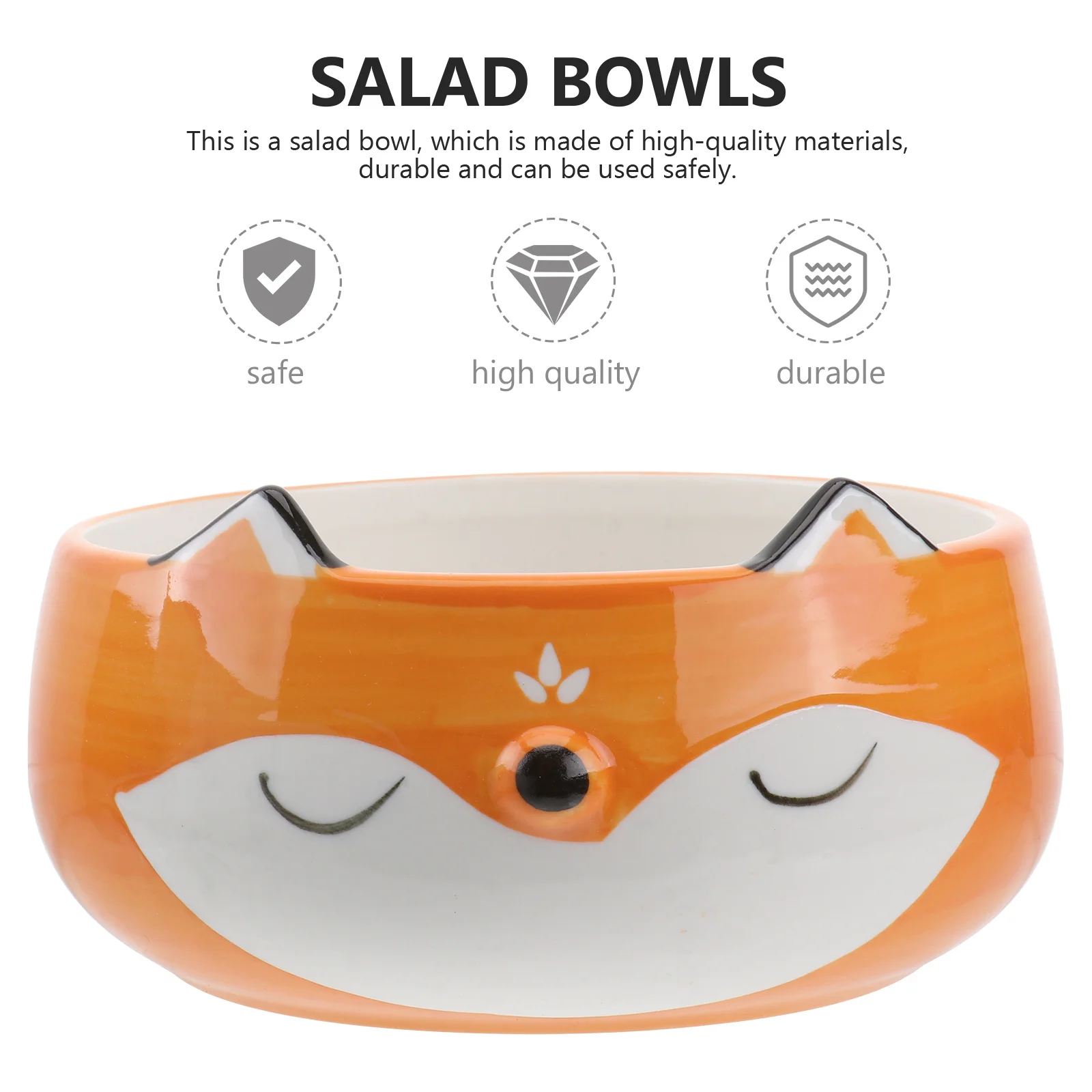 

1Pcs Cute Cartoon Ceramic Salad Bowl Multipurpose Food Bowl Kitchen Supplies Oven and Microwave Safe Ceramic Bowls