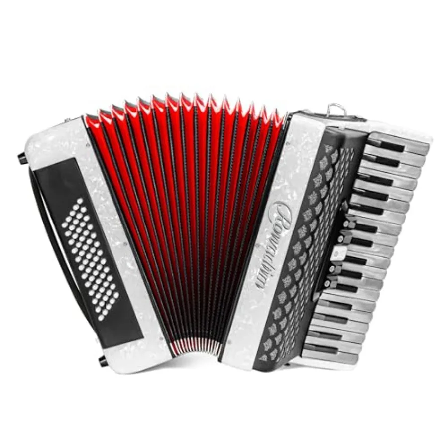 

Accordion 34 Key 60 Bass Piano Style Lightweight Portable with Adjustable Strap Backpack Perfect for Beginners Students Adults