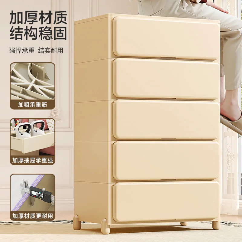 Home simple bedside table snacks idle storage locker cream style modern practical light luxury advanced bedroom cabinet