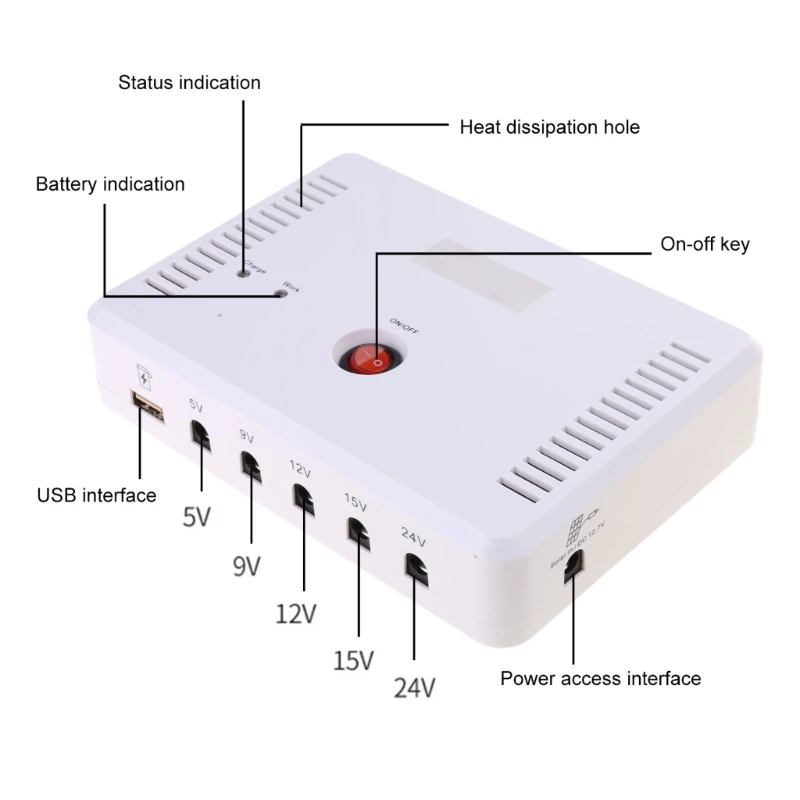 Imagem -06 - Fonte Alimentação Ininterrupta 517a do Backup Bateria da Capacidade 13200mah Ups