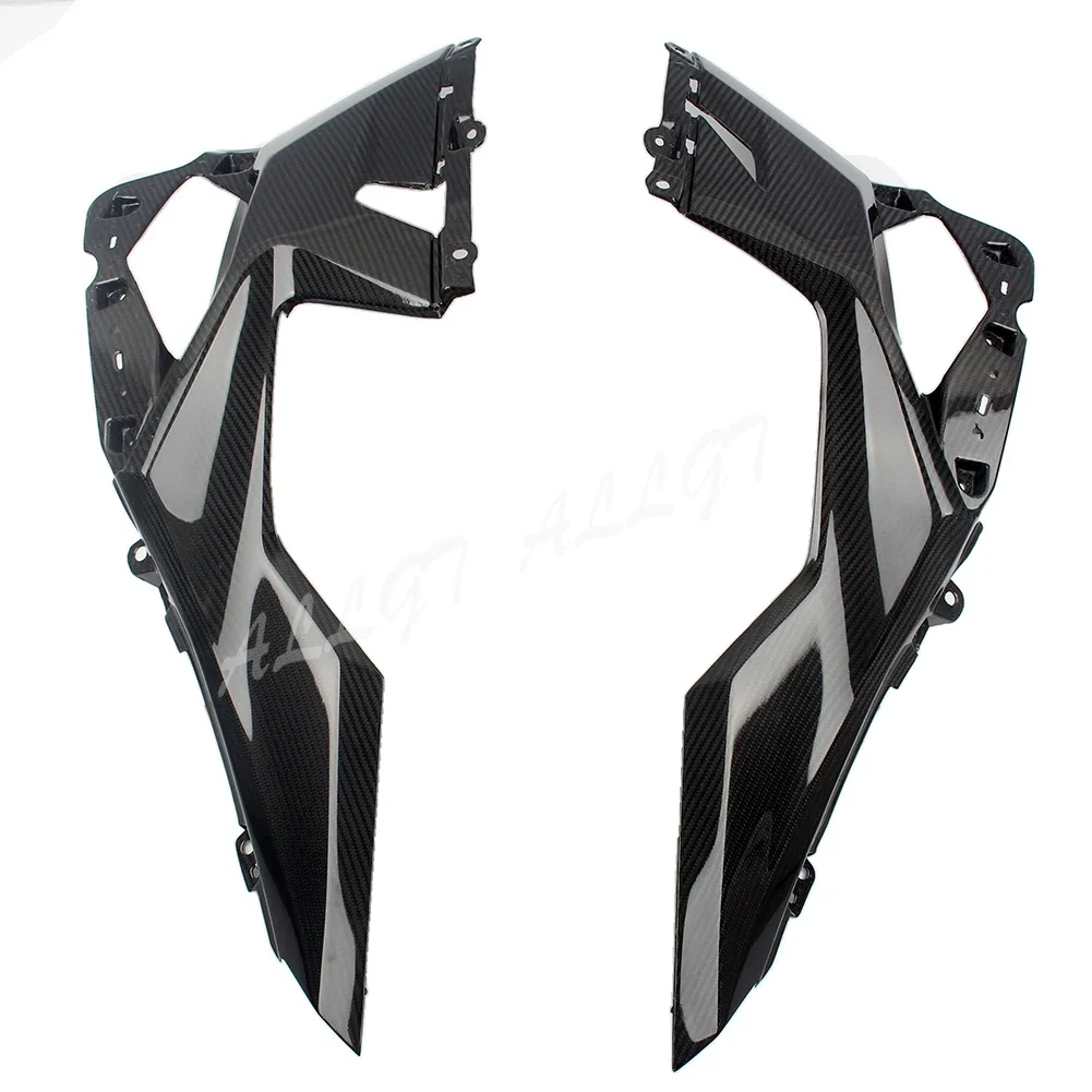 Left & Right Side Lower Mid Fairing Full Carbon Fiber Glossy Twill Fit for Kawasaki Ninja 400 2018 2019