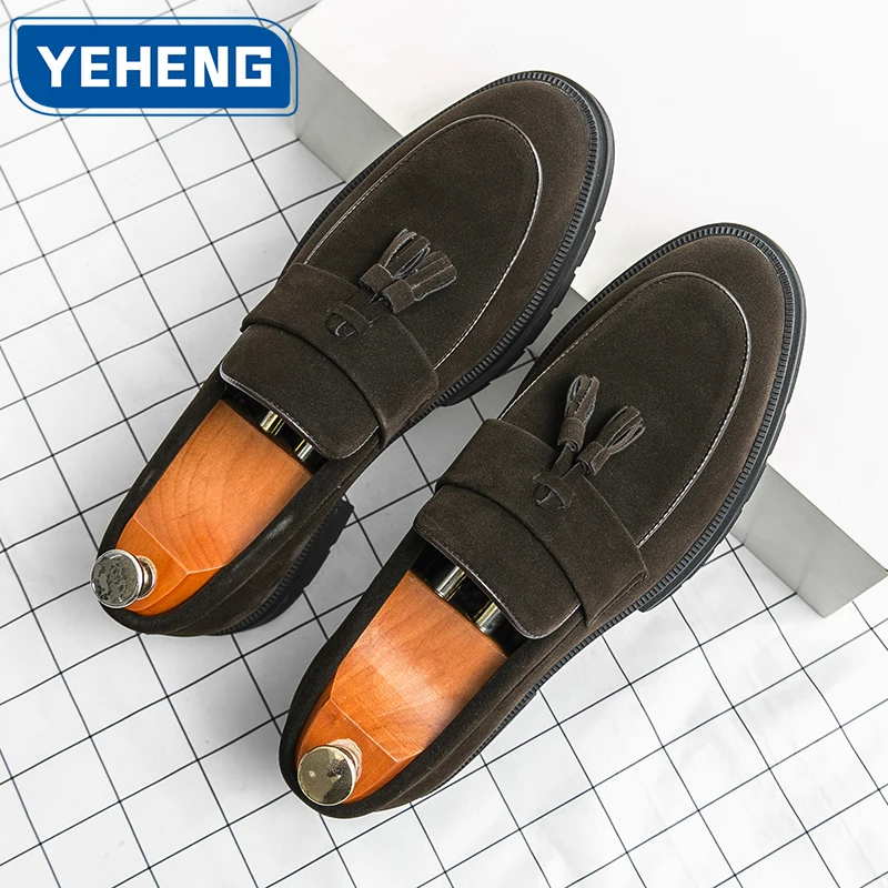 

Мужские кожаные туфли с бахромой в стиле ретро, деловые лоферы на шнуровке, оксфорды, итальянские дизайнерские свадебные модельные офисные туфли, мужские туфли