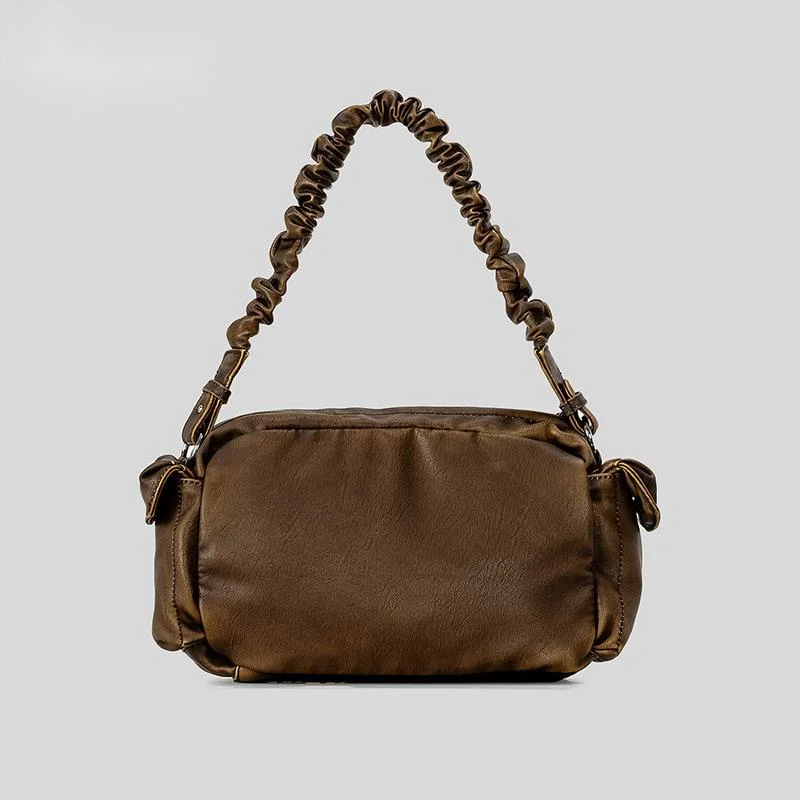 Bolso de mano de cuero PU suave para mujer, cartera Vintage para motocicleta, multibolsillo, diseño de gran capacidad, bolso de hombro para fiesta