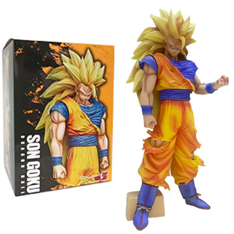 

DBZ Son Goku Figuras Dragon Ball Z Action Figure 32cm SSJ3 Manga Figurine GK Statue Anime Peripheral Doll Model Toys Kids Gift