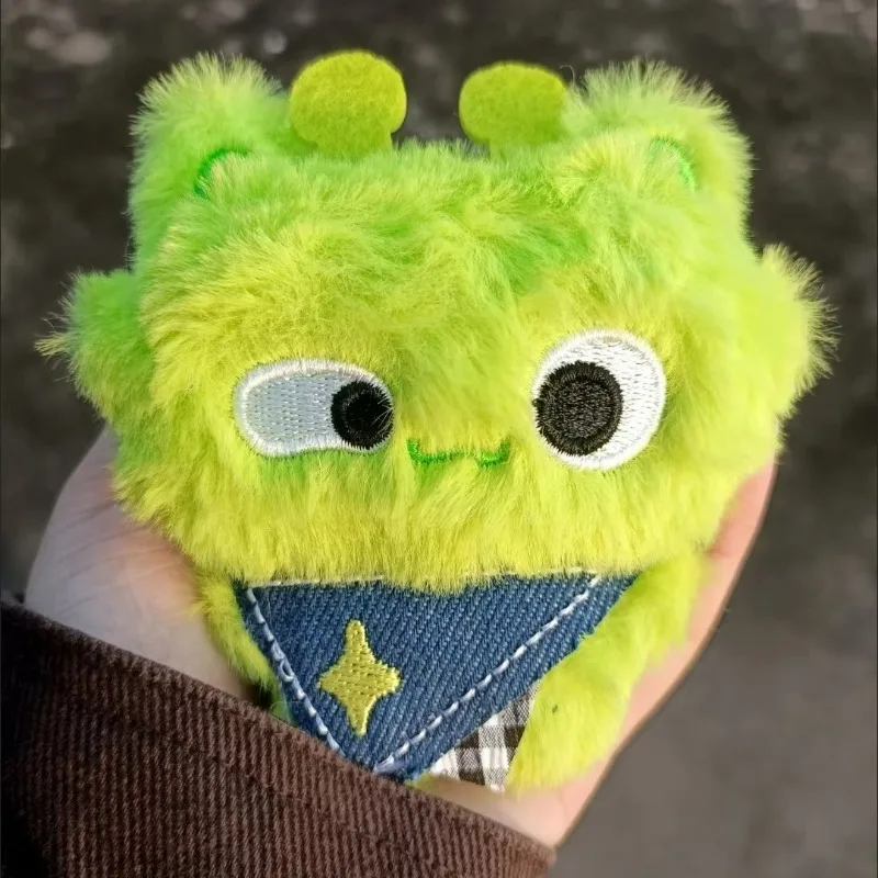 1/5Pcs New Alien Cat Keychain for Women Men Kawaii Bib Fluffy Plush Backpack Ornament Soft Stuffed Lovely Cat Animal Keyring