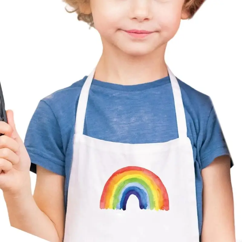 C5AA القابلة للغسل الأطفال الحرف المئوية للطبقة مقاومة للبقع مقاومة للطبخ آمن الطهي المئزر للمنزل المدرسي الاستخدام اليومي