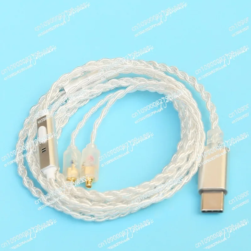 headphone cable, quasi-four strands with microphone wire control, oxygen-free copper silver-plated headphone cable