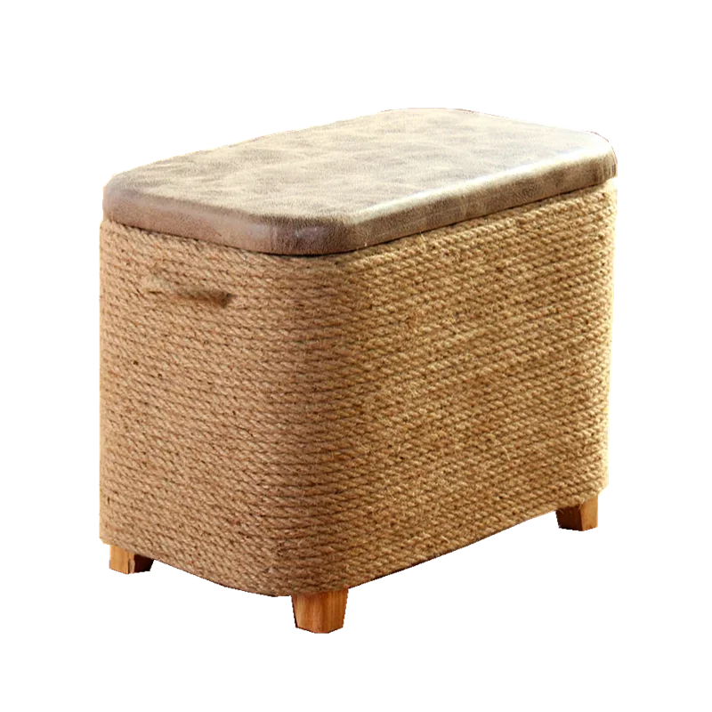 

Modern Stool Kitchen Accessories Nordic Rattan Covers Square Stool Storage Box Armoires De Salon Furniture Living Room