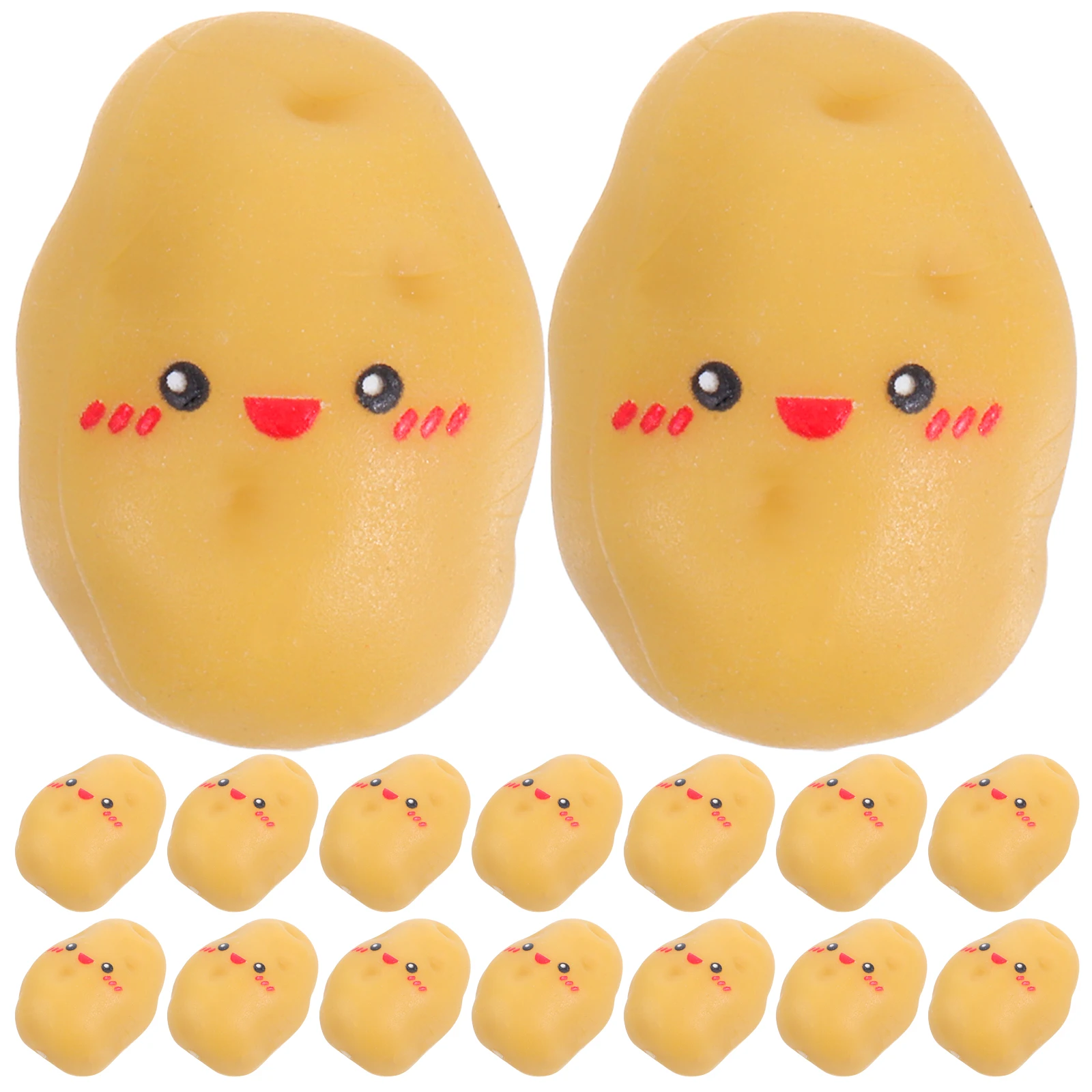 

30pcs Mini Artificial Potatoes Realistic Potato Model For Home Decor Resin Potato Figurines For Decorations Lifelike Ornaments