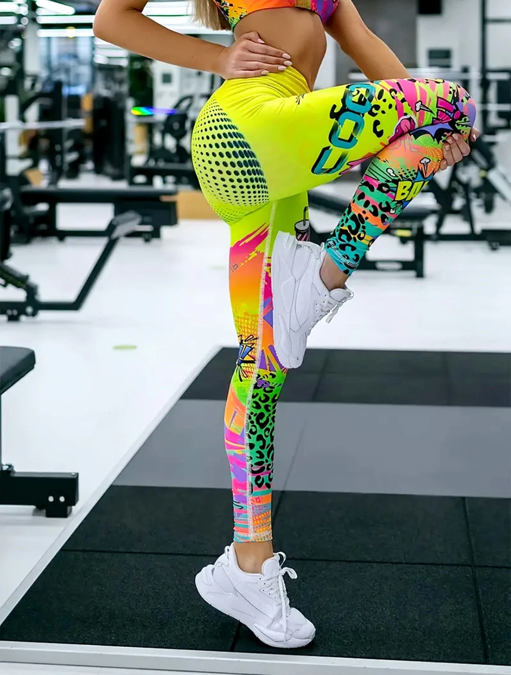Printed Yoga Pants Tight-Fitting Waist-Lifting Hip-Lifting Leggings High-Elastic Form-Fitting Fitness And Sports Pants Yoga Wear