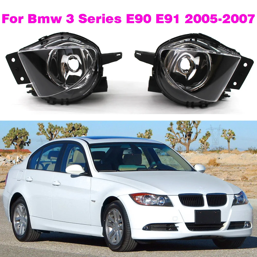 Halogen Fog Lights For BMW E90 E91 3 Series 325 328 335 2005 2006 2007  2008 Clear Fog Lamp  Fog Light Foglights