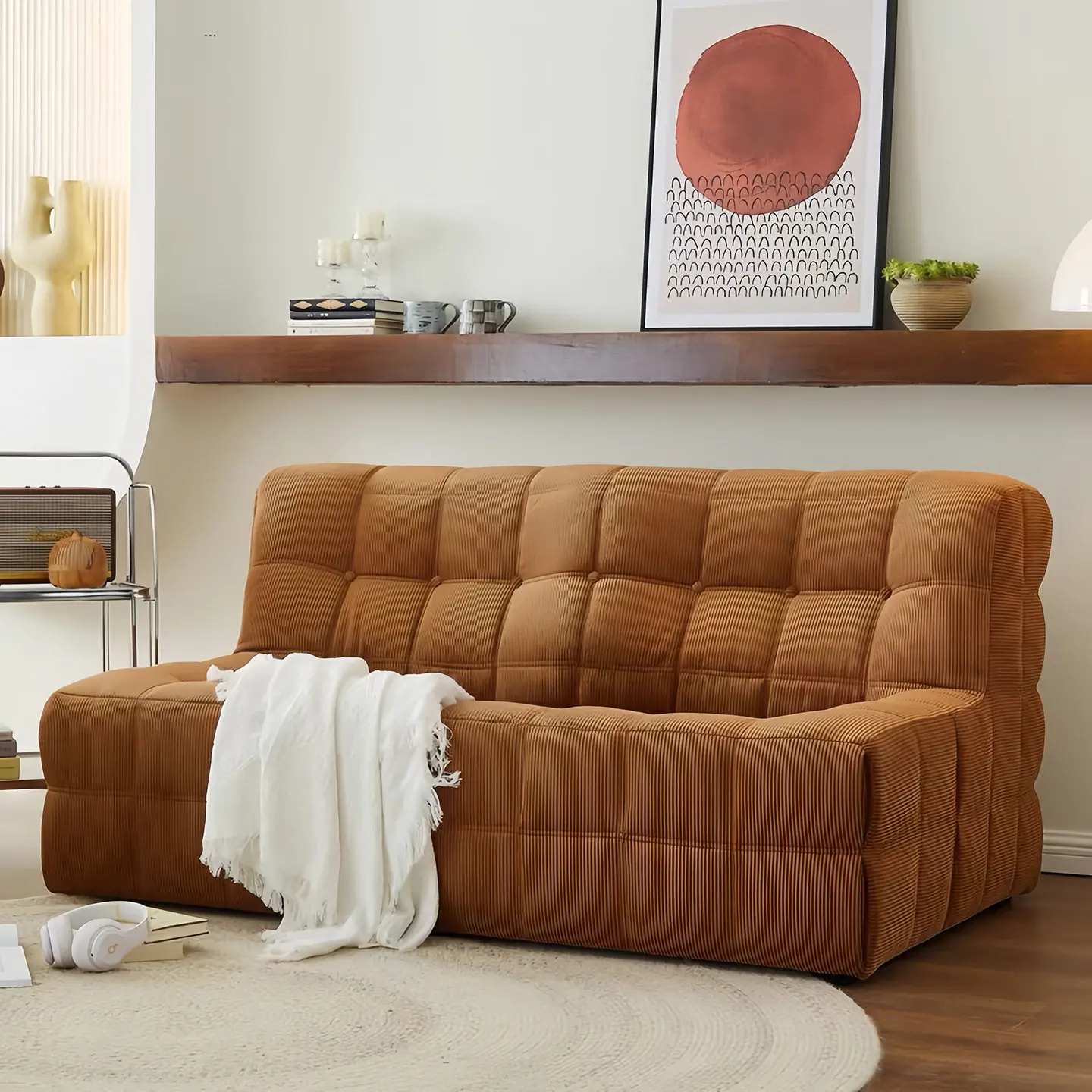 Any Size Custom Chenille Togo Lazy Sofa 6 Pleats 5 Buttons Plump Filling Compressed Shipping Multi Colors Available Cozy Living