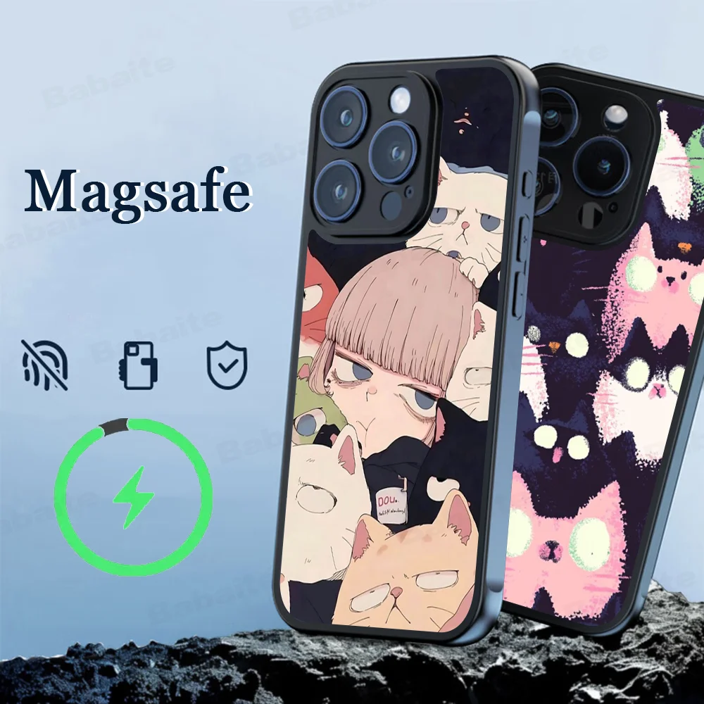 We Need More Cats! Phone Case Magnetic Case For IPhone 16 14 13 12 11 15 Pro Max Plus For Magsafe Wireless Charge Cover