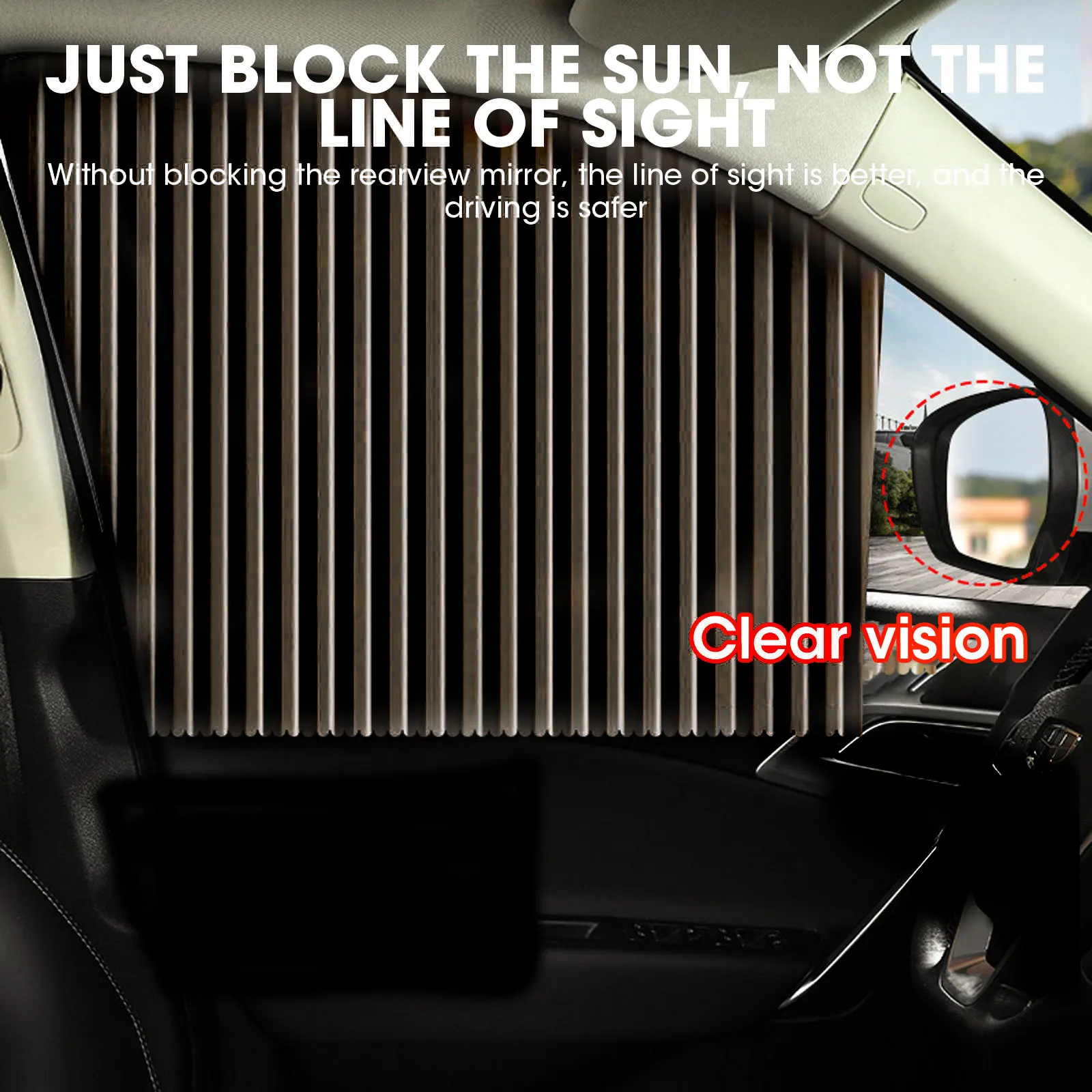Car Rear Window Sunshades Sun Insulation Automatic Magnetic Extension Track Universal Car Sunshade Mesh Prevent Privacy Protecti