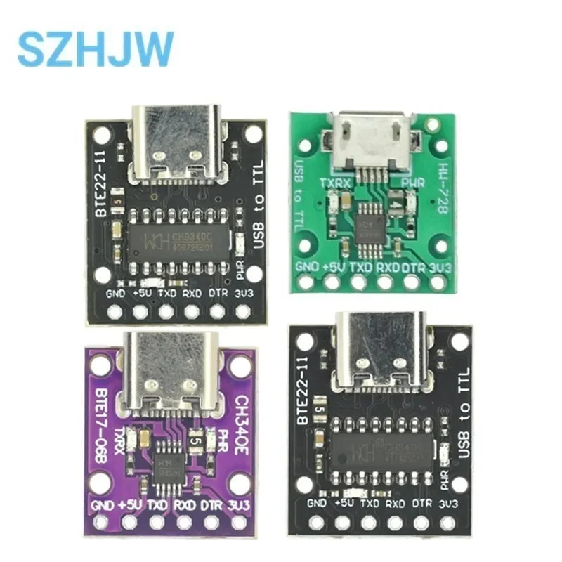 CH340E CH340C CH340N CH9340C USB 2.0 To TTL Module Alternative CP2104 CP2102 PL-2303HX HT42B534 FT232RL For Linux/Mac/Windows