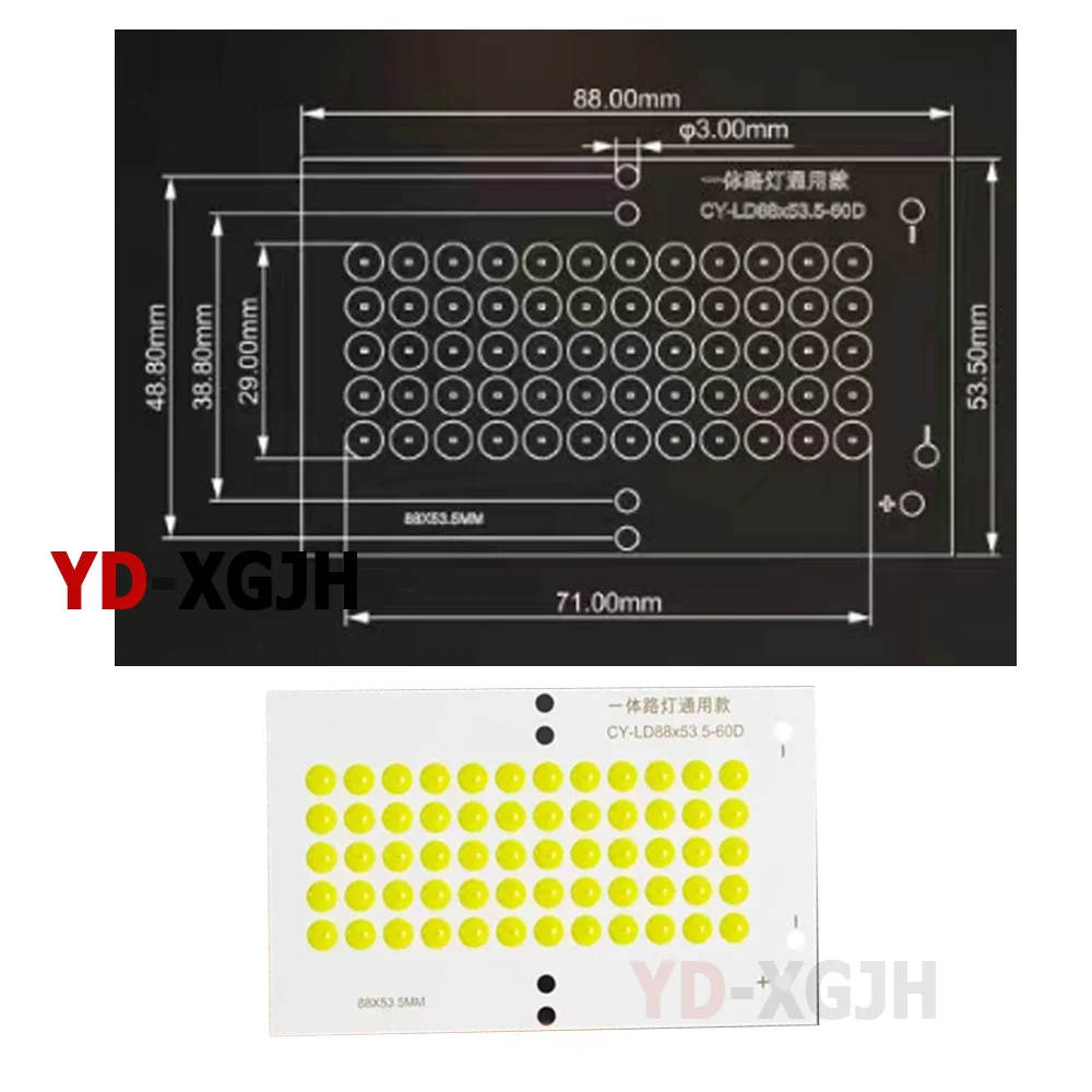 Portable LED COB 60 Beads White Light 5W 3V Solar Powered Camping Spotlight Bulb Accessory Integrated Chip for Outdoor Use