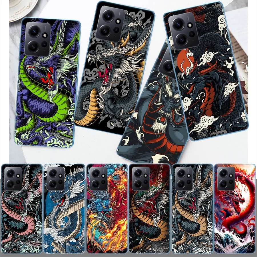 Mighty Dragon Blessing God Cool Cover Case For Xiaomi Redmi Note 13 5G Plus 12 12C 10 10A 10C 10X 9 9A 8 8A K60 K70 K20 Pro Phon