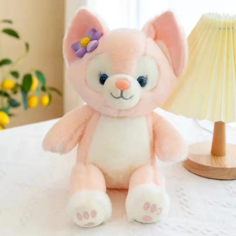 Disney LinaBell Plush Doll Pillow Kawaii Anime LinaBell Plush Toys Soft Stuffed Cartoon Pink Fox Doll Birthday Gift For Girls