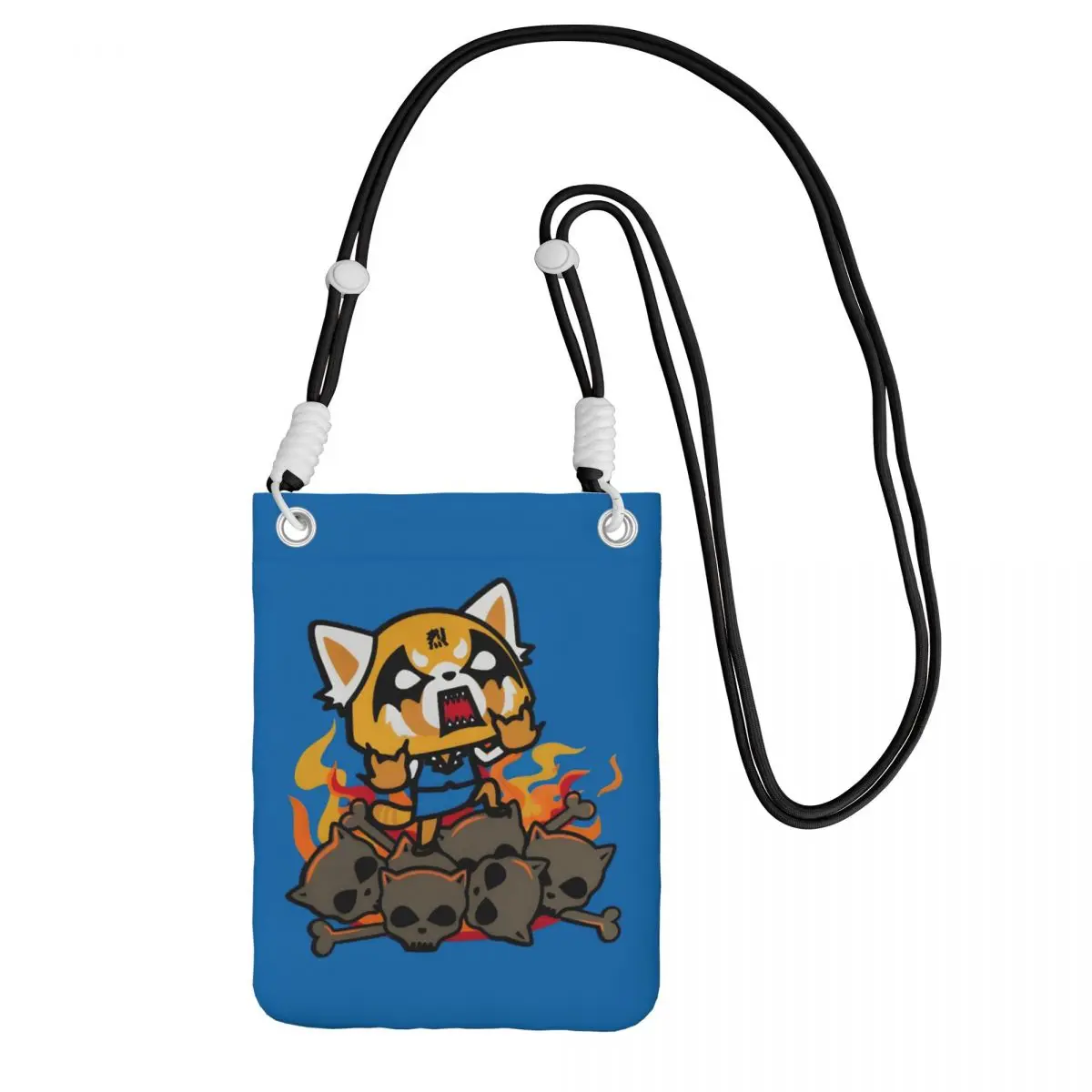 

Custom Aggressive Retsuko Mobile Phone Bag for Camping Men Women Cartoons Small Crossbody Purse Smart Phone Wallet With Strap