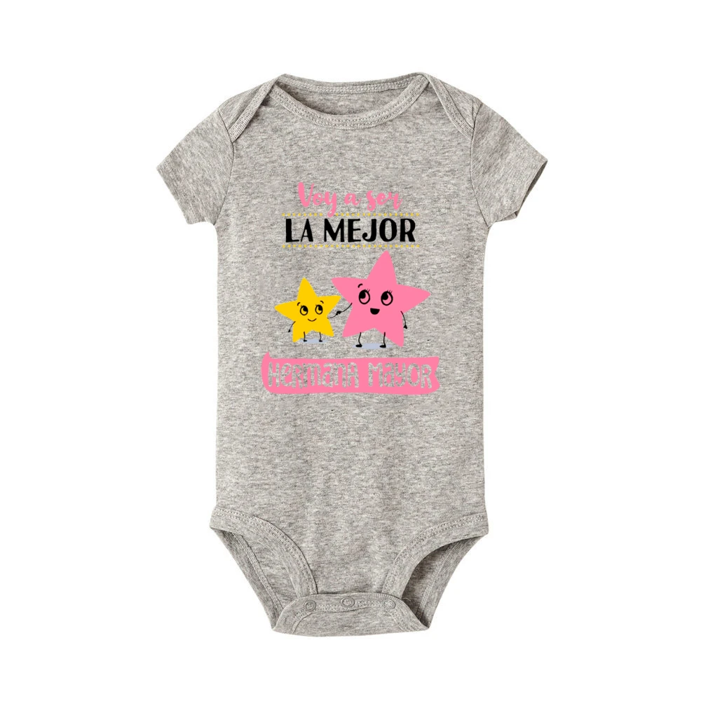 Im Going To Be The Best Big Sister Baby Romper Toddler Jumpsuit Short Sleeve NewBorn Rompers Pregnancy Announcement Clothing