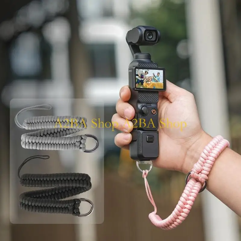 A2BA Durability Braided Camera Wrist Strap for Cameras Lanyard 1/4In Screw Mount AntiLoss Feature Adjustable Length Wristband