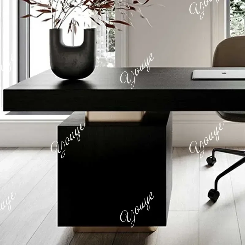 

N49 J Luxury Gaming Office Desk Drawer Black Household Storage Gaming Office Desk Computer Study Writing Escritorio Oficina Furn