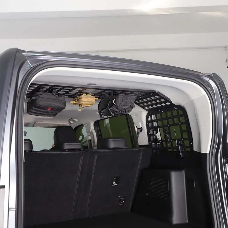 سبائك الألومنيوم الأسود ل Haval H9 2024 + رف سقف صندوق السيارة تخزين الرف ملحقات التعديل الداخلي للسيارة #5