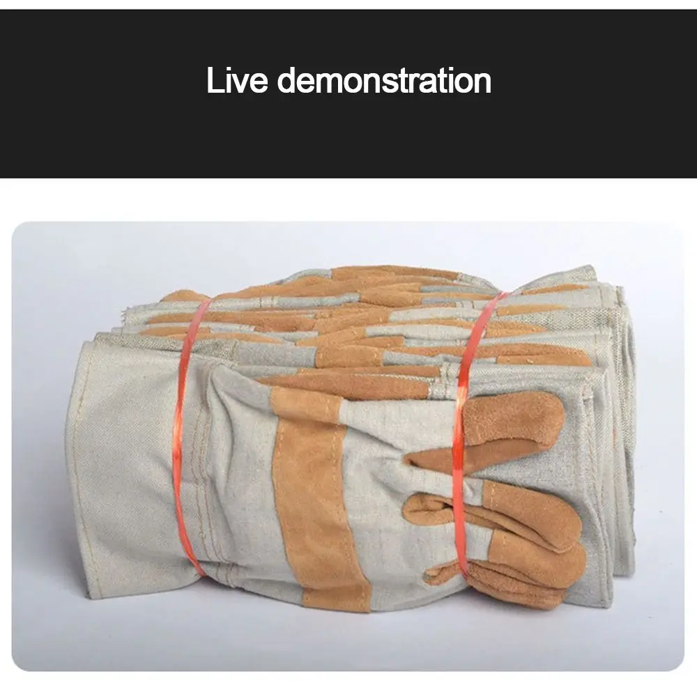 

Новые сварочные перчатки из воловьей кожи, толстые короткие защитные перчатки, износостойкие рабочие перчатки