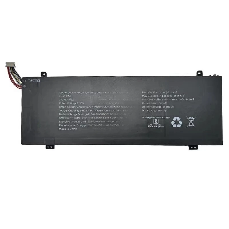 New 11.55V 6160mAh Laptop Battery GF156 For Tecno 156 GF156 MEGABOOK T1 15.6 T15AA 3ICP5/87/82 series