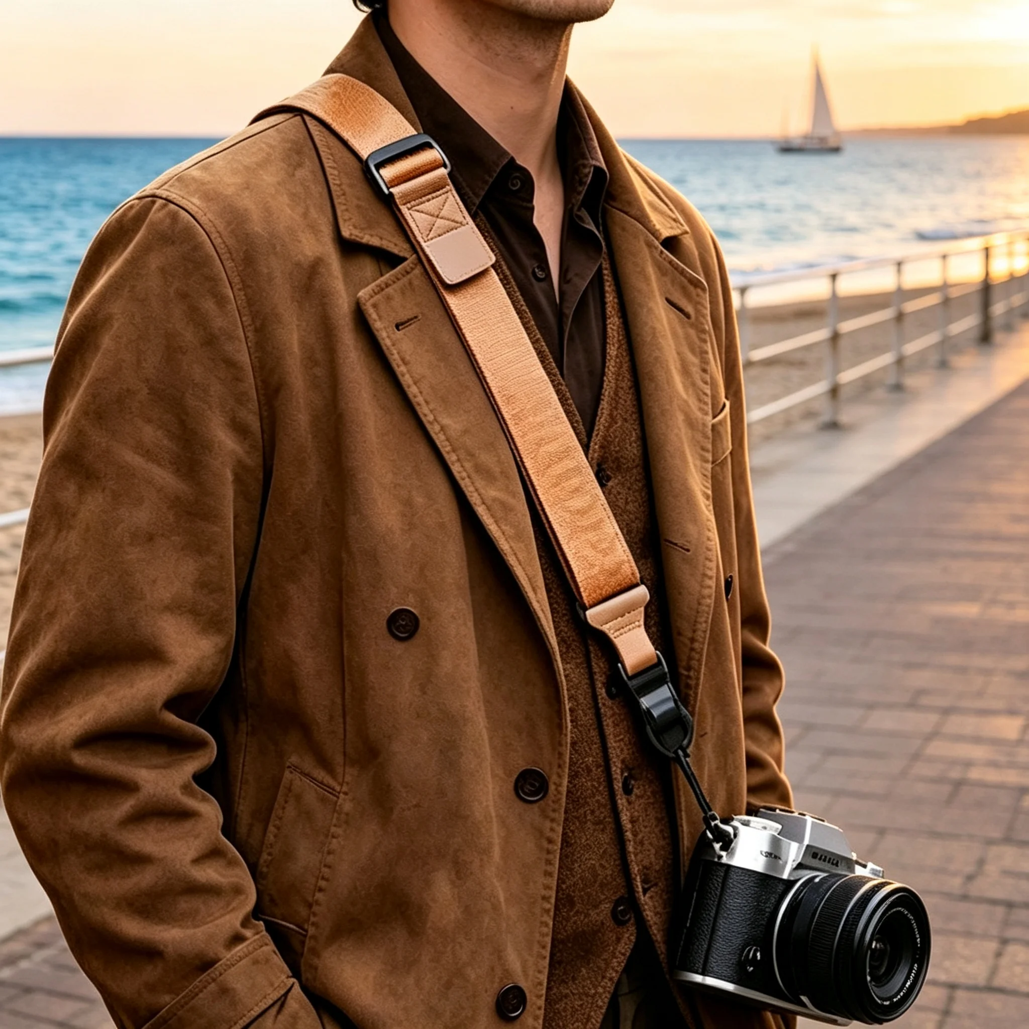 

Camera Shoulder Neck Strap Adjustable Quick Release for Canon Nikon Sony Fuji Leica XS20 XM5 ZFC R6 R8 DSLR Mirrorless Cameras