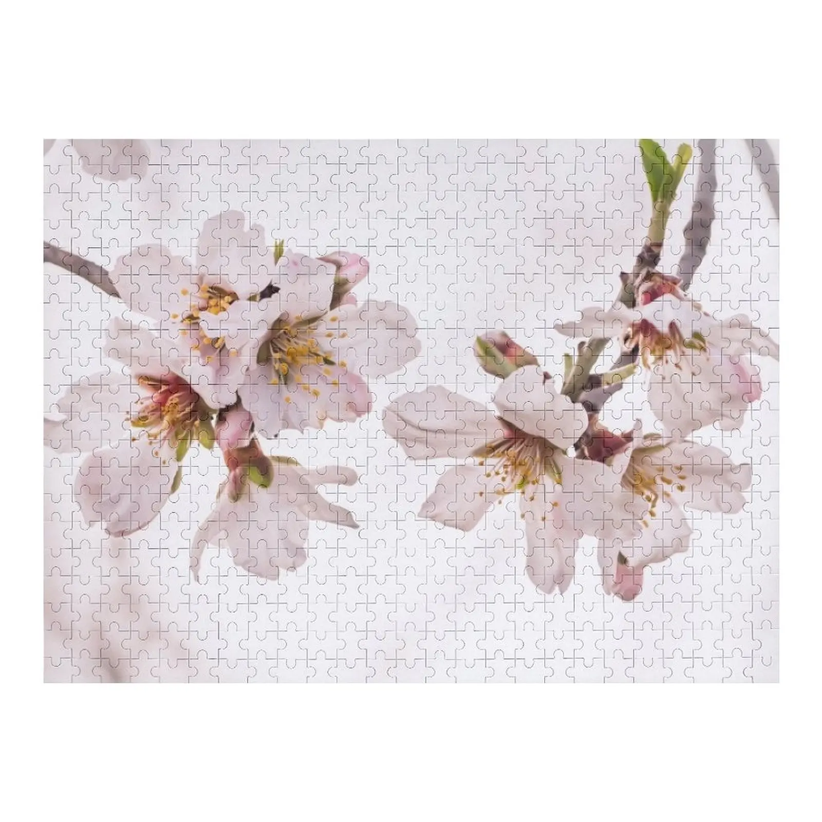 

Almond Tree in Blossom - Close Up to Flowers Jigsaw Puzzle Woodens For Adults Personalized Gift Married Puzzle