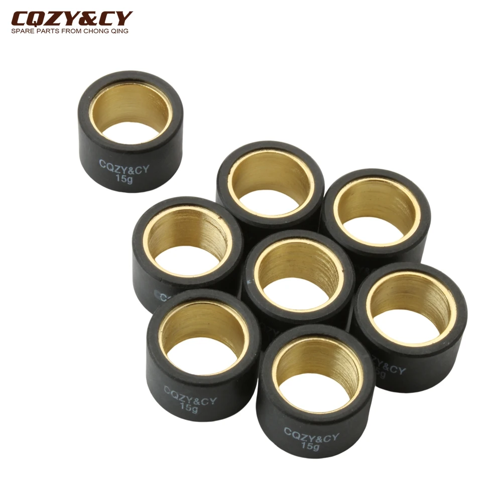 8 szt. Rolki wariatora wyścigowe 15g 18.6g 21.4g 25x17mm do Piaggio Beverly Tourer Eu3 400 X Evo X8 400cc Skuter — zdjęcie 7