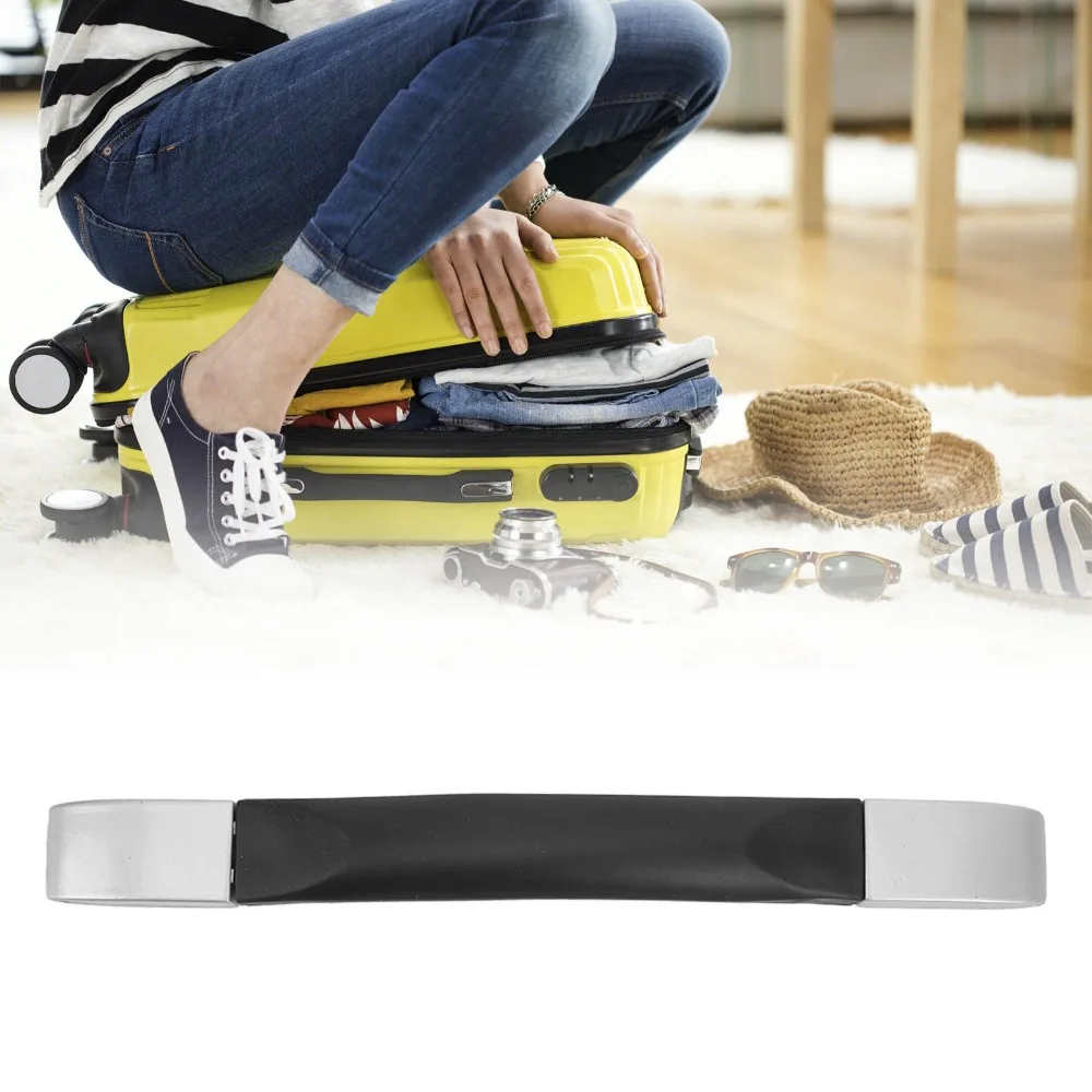 

2 Pcs /Set Durable Plastic Luggage Handle Flexible Black Luggage Pull Handle Suitcase Handle Travel Cases