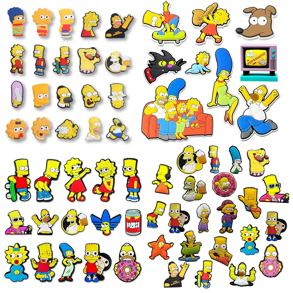 Mixing 9-100pcs Casual Cartoon Shoe Charms For Sandals, Shoe Decoration Accessories Shoe Pins Great Gift For Men Women