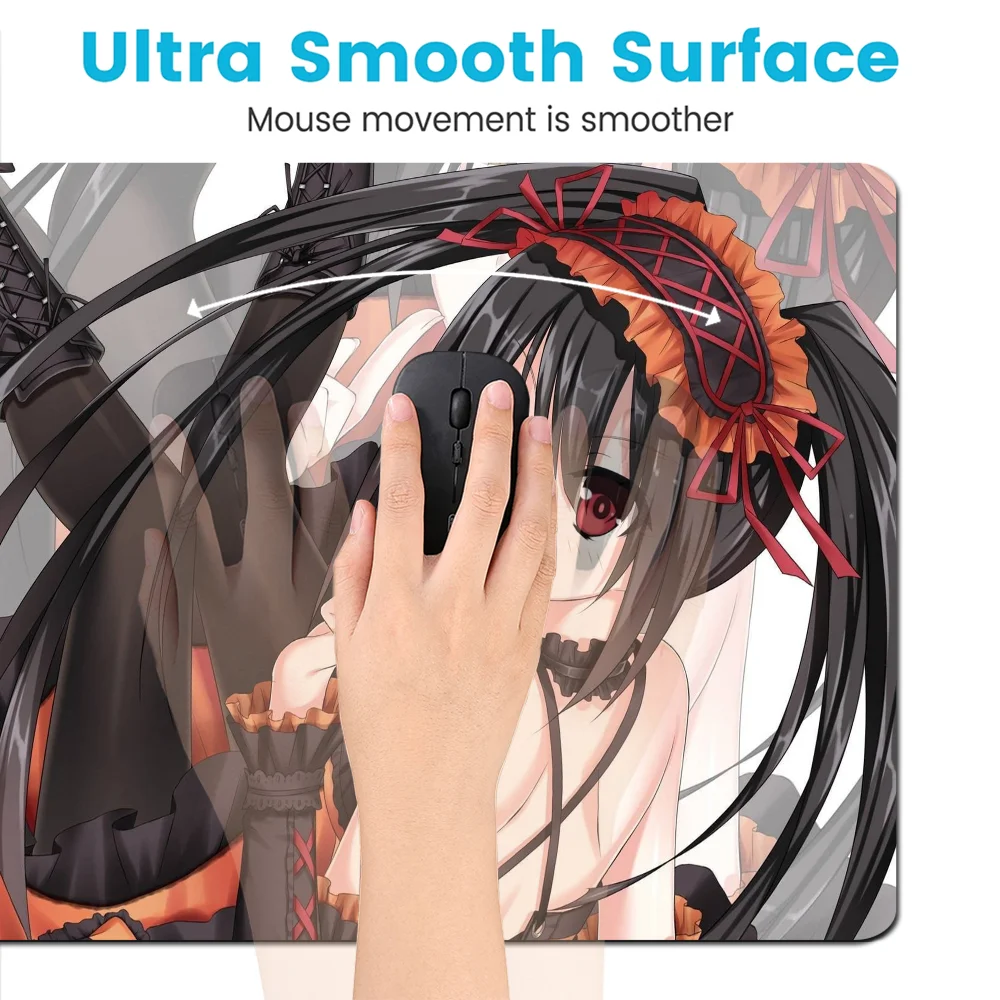 Tokisaki Kurumi In Stocked Large Mouse pad PC Computer mat Size for large Edge Locking Game Keyboard Pad