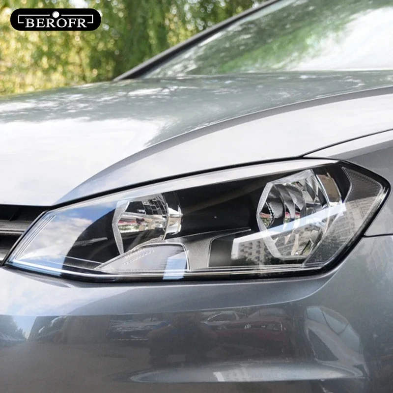 غشاء واقي للمصابيح الأمامية للسيارة ، ملصق شفاف من البولي يورثين الحراري لفولكس فاجن فولكس فاجن جولف 7 ، 8 ، MK7 ، MK7.5 ، MK8 ،-فاجن ، أسود