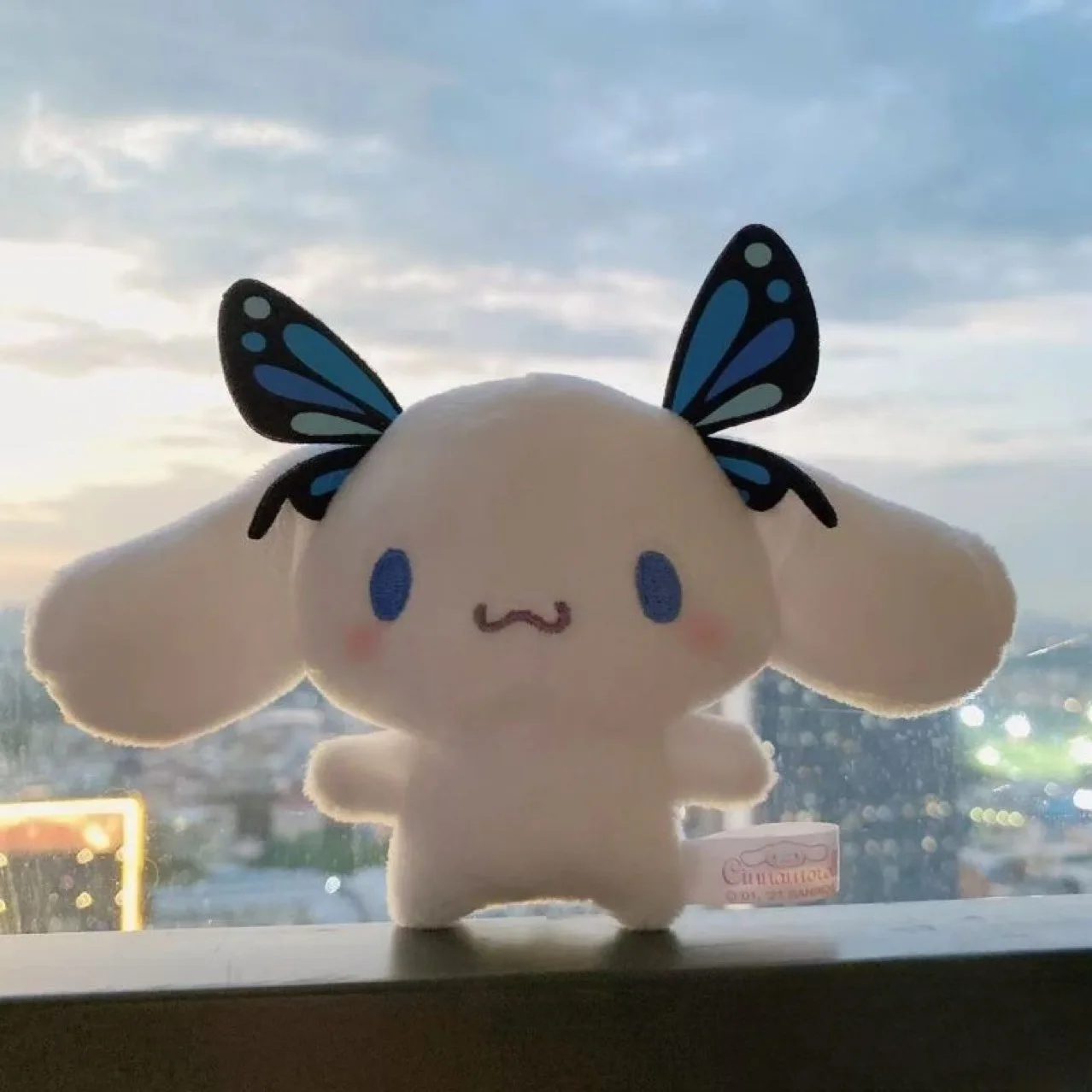 Sanrio Plush Cartoon Keychain Cinnamoroll Backpack Pendant Kuromi butterfly Cinnamoroll Bag Accessories Wings decoration Gift