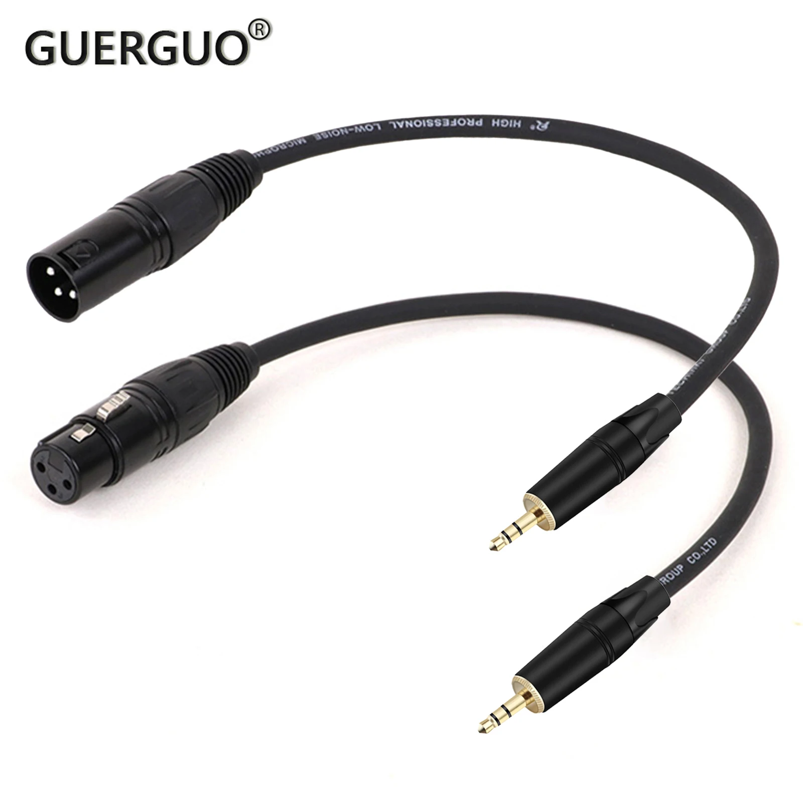 3.5mm Stereo Jack to XLR Male/Female Cable 3PIN XLR to 1/8inch TRS Audio Cable Microphones Speakers Sound Consoles Amplifier