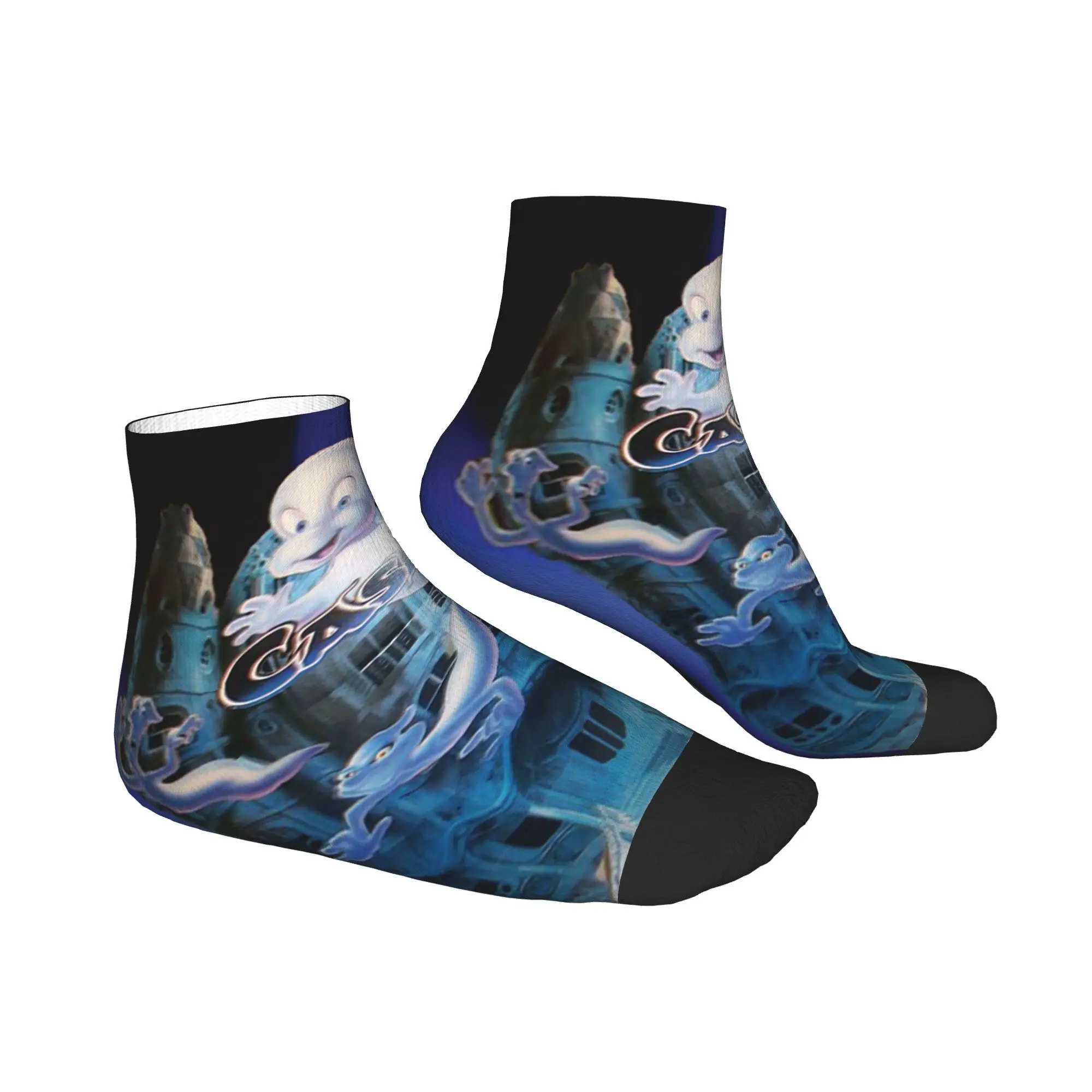 Skarpety na każdą porę roku Przyjazny Duch Casper Skarpety Harajuku Sportowe Średniej Długości Miękkie Modne Skarpety dla Kobiet i Mężczyzn na Prezent