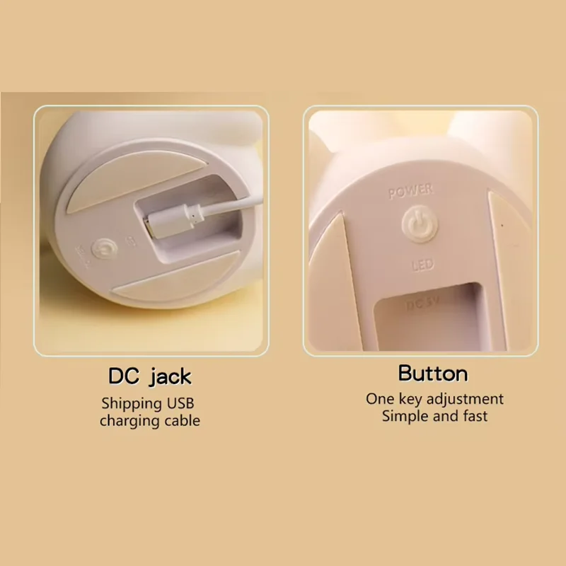 Unicom Soft Silicone Night Light USB Charging Eye protection Pat and Remote Control for Kids Bedroom Sleep Gift Colorful Light