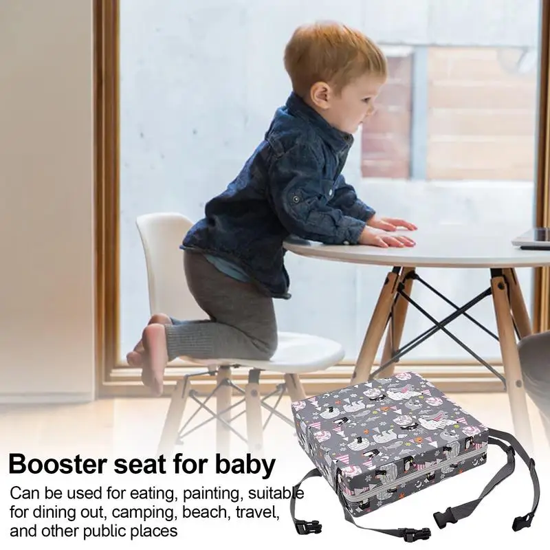 Children Increased Chair Pad Adjustable Removable Baby Furniture Booster Seat Portable Kids Dining Heighten Cushion Pram Chair