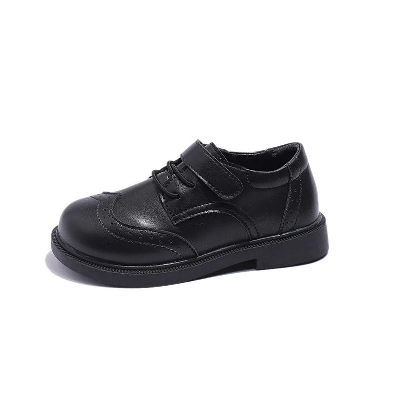 

Fashion Boy Leather Shoes 2025springnew British Style Kid Leather Shoe Simple Girl Casual Shoes Anti Slip Child Performance Shoe
