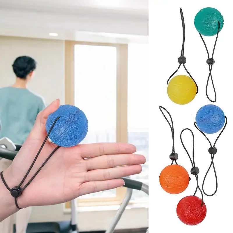 Hand Exercise Balls Hand Grip Strength Trainer With Adjustable Wrist Strap Soft Gel Hand Grip Exerciser For Hand Finger Wrist