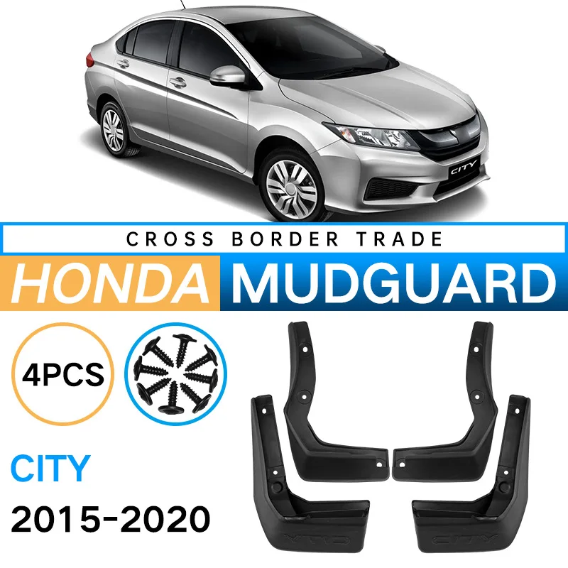 

Car Auto Fender Mud Flaps Splash Guards Mudguard for Honda City 2015–2020 Enhanced Protection Upgrade Accessories
