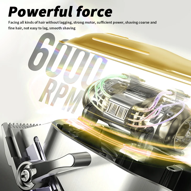 ماكينة قص الشعر الكهربائية من WAIKIL للرجال ماكينة قص الشعر المهنية ماكينة تهذيب الشعر بدون أسلاك قابلة للشحن حلاق قابل للتعديل