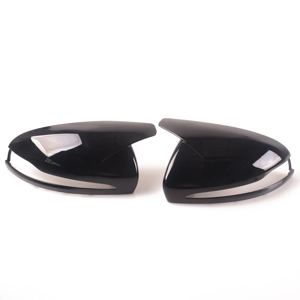 2PCS Glossy Black Car Side Rearview Mirror Cover Caps Shell For Mercedes Benz C GLC S E Class W205 X253 W222 W213 W238 W253 LHD