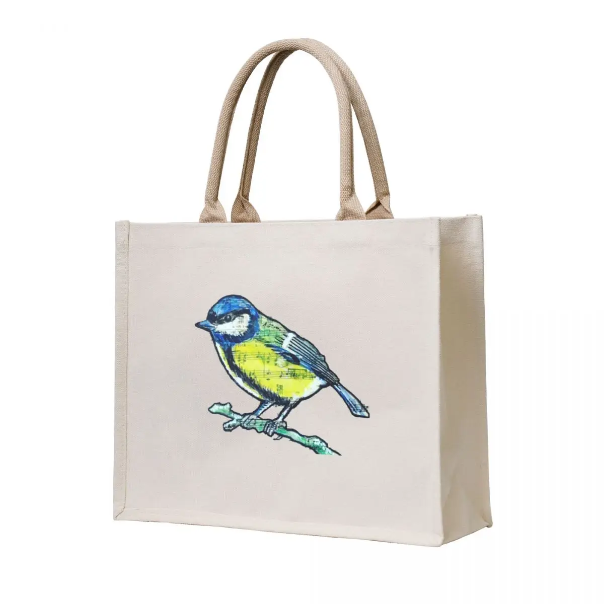 

Blue Tit English Birds Tote Bag supermarket folding bag Women's bags tote bag screen