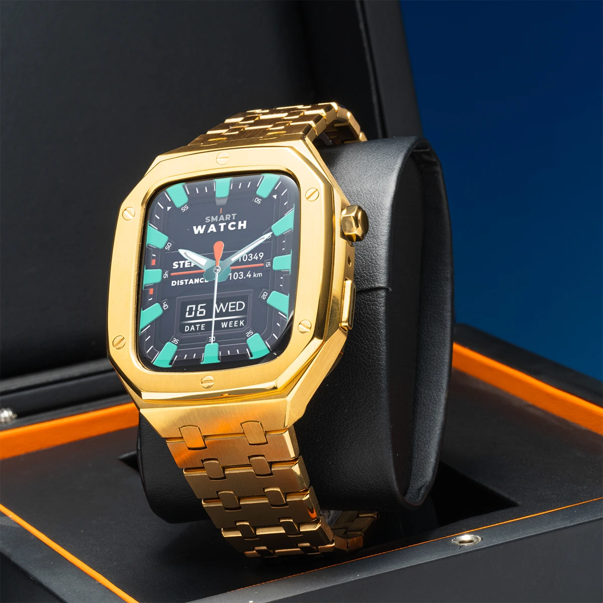 Modification Mod Kit for Apple Watch 9 8 7 Luxury Case Strap 45mm 44mm Metal Bezel Frame for iwatch Series 6 5 4 SE Accessories